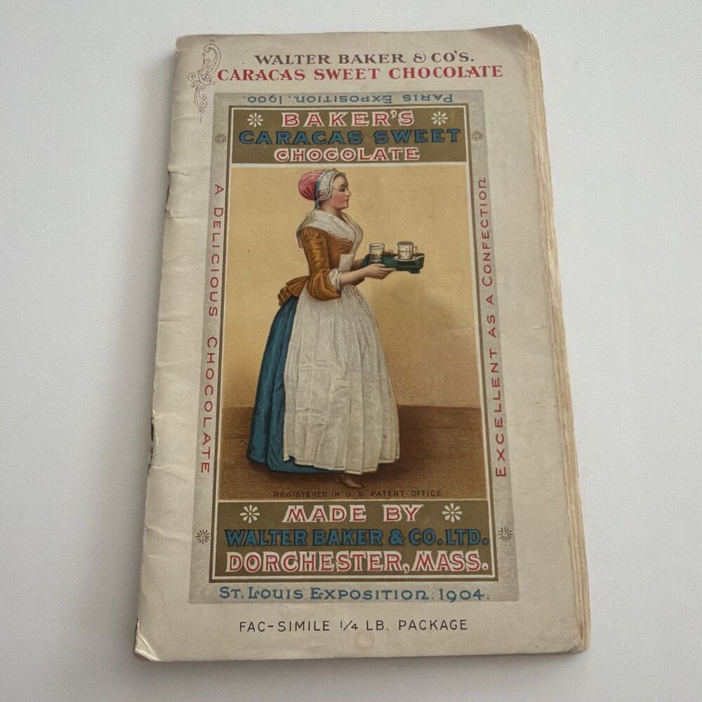 1920's Walter BAKER CHOCOLATE COCOA Advertising Recipe Booklet Antique Cook Book